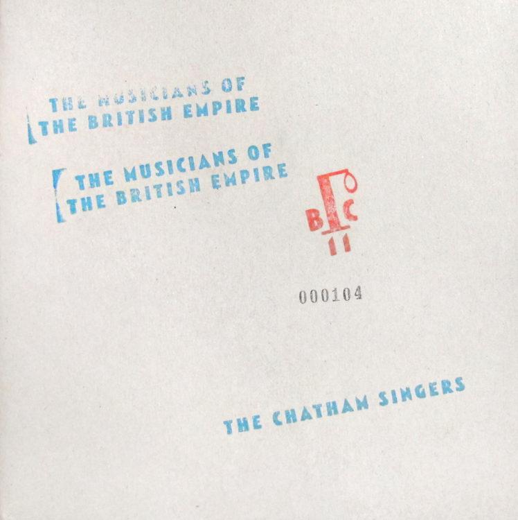 SIGNED - Billy Childish The Musicians of the British Empire / The Chatham Singers (WCR005)
